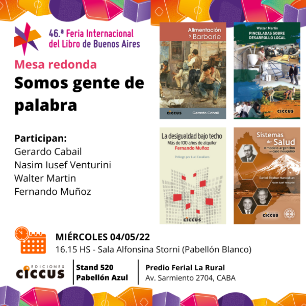 Feria del libro de Buenos Aires | Mesa redonda «Somos gente de palabra»