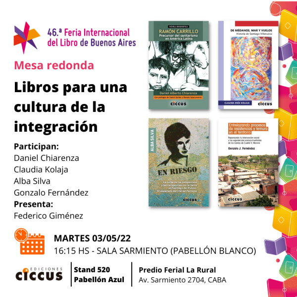 Feria del libro de Buenos Aires | Mesa redonda «Libros para una cultura de la integración»
