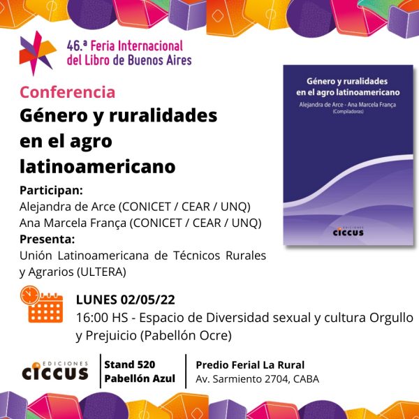 Feria del libro de Buenos Aires | Género y ruralidades en el agro latinoamericano