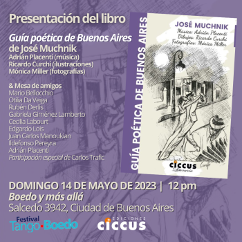 Presentación del libro «Guía poética de Buenos Aires» en el Festival de Tango de Boedo 2023