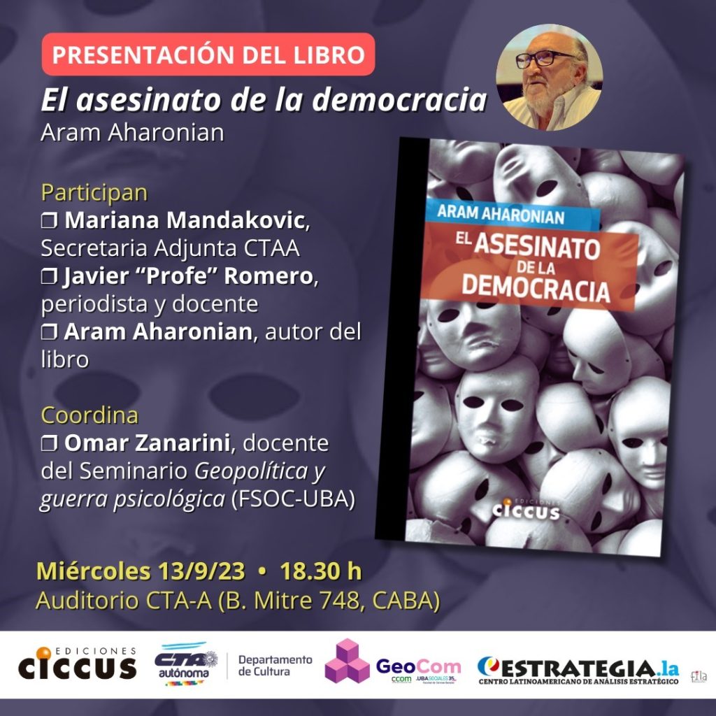 Presentación del libro "El asesinato de la democracia" | CICCUS Noticias