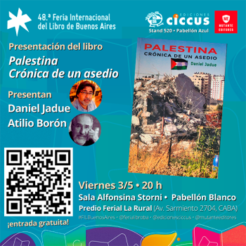 Presentación del libro «Palestina: Crónica de un asedio» en la Feria Internacional del Libro de Buenos Aires