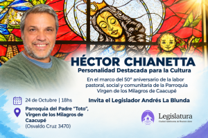 El artista Héctor Chianetta fue declarado Personalidad Destacada de la Cultura